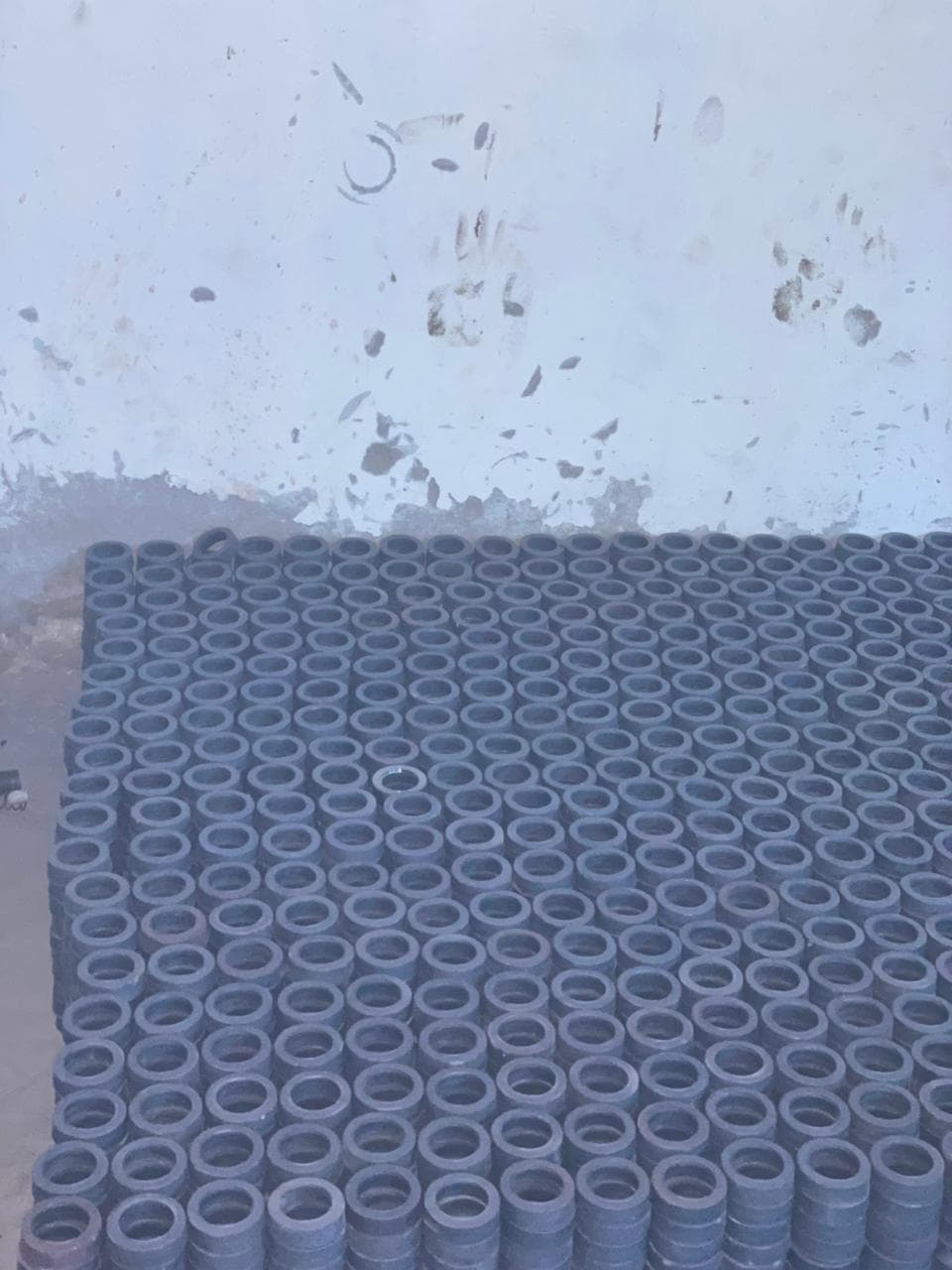 Close-up of concentric bearing rings after machining and quality check.